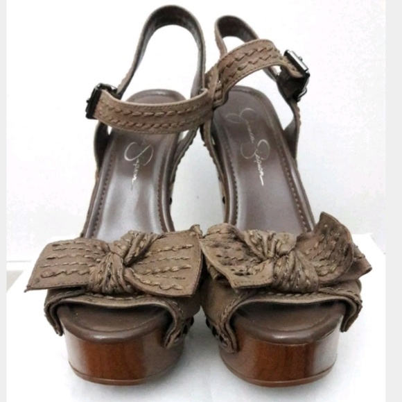 Jessica Simpson Open Toe w/ Bow Platform Sandals - Picture 3 of 8